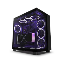 صندوق كمبيوتر العاب , NZXT , H9 Elite , حجم متوسط , اسود