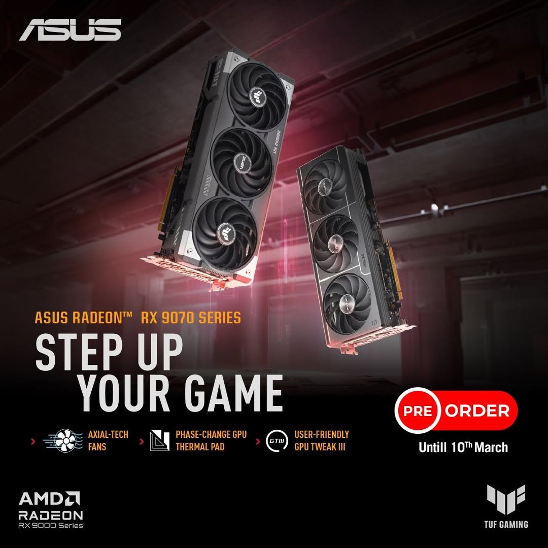 EXCLUSIVE PRE-ORDER WITH MICROLESS! _Be among the first to experience next-gen gaming—secure your RX 9070 before March 10th and dominate the battlefield from day one!__ Don’t wait—pre-order now! link in bio. EXCLUSIVE PRE-ORDER WITH MICROLESS! _Be among the first to experience next-gen gaming—secure your RX 9070 before March 10th and dominate the battlefield from day one!__ Don’t wait—pre-order now! link in bio.