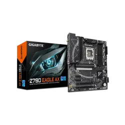جيجابايت لوحة ام Z790 ايجل AX LGA 1700 انتل ATX - DDR5 M.2 منفذ الملحقات الاضافية السريع 5 USB 3.2 الجيل الثاني × 2 نوع C واي فاي 6E شبكة LAN 2.5GbE كيو فلاش بلس اي زد لاتش ايه اكس