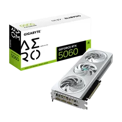 Gigabyte GeForce RTX 5060 AERO OC 8G Graphics Card – 8GB GDDR7, Blackwell Architecture, DLSS 4, WINDFORCE Cooling with Hawk Fan, Dual BIOS, RGB Lighting, Reinforced Structure