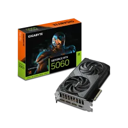 بطاقة الرسوميات GeForce RTX™ 5060 WINDFORCE 8G من GIGABYTE – تبريد احترافي وذاكرة GDDR7 بسعة 8 جيجابايت