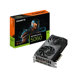 بطاقة الرسوميات GeForce RTX™ 5060 WINDFORCE OC 8G من GIGABYTE – أداء معزز وتبريد WINDFORCE مزدوج