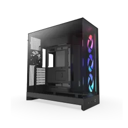 كيس NZXT H9 Flow RGB (2025) , تصميم مزدوج الغرف , ميد تاور , مع مراوح RGB , باللون الأسود بالكامل (CM-H92FB-R1)