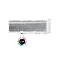 مبرد مائي , ليان لي , HydroShift II LCD-C 360N , بدون مراوح , بشاشة LCD - أبيض (GHS2LCD36W)