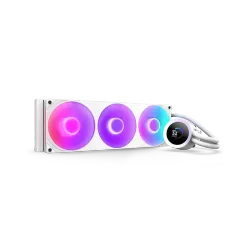 CPU COOLER NZXT Kraken Plus 360 RGB V2 - 360mm AIO liquid cooler w/ 1.54in. Display, and RGB Core Fan WHITE (RL-KR360-W2)