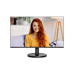  شاشة ايه او سي 24B3HA2 مقاس 24 بوصة، IPS، بدقة 1920 × 1080 (فل اتش دي)، معدل تحديث 100 هرتز، وقت استجابة 1 مللي ثانية، مزودة بسماعات مدمجة، لون أسود
