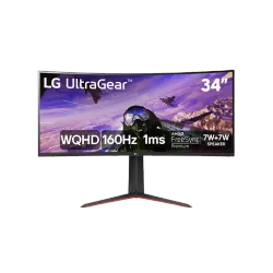 LG شاشة العاب 34GP63A-B منحنية الترا جير كيو اتش دي ار 10 كيه في ام مدمجة مع USB نوع سي™ 34GP63A-B، من ال جي، أسود، 3440 x 1440، 1440