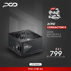 مزود طاقة , اكس بيه جي , 1000W COREACTORII Gold ATX3 أسود