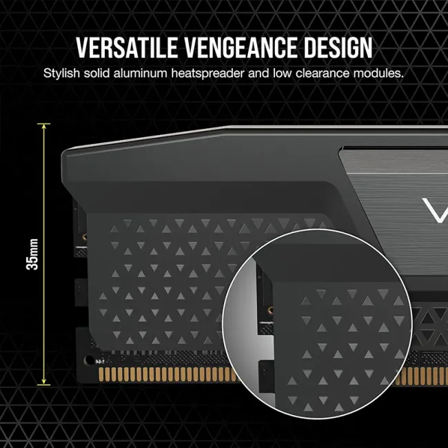 RAM CORSAIR VENGEANCE DDR5 64GB (2x32GB) 6000MHz CL38 Memory - Black 1