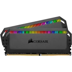 كورسير دومينيتور بلاتينيوم RGB 16GB (2X8Gb) Ddr4 3600Mhz C18 - اسود، Cmt16Gx4M2C3600C18