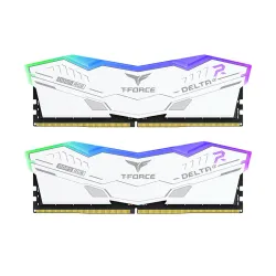 T-force Delta desktop memory set in RGB DDR5 colors and 16GB capacity from Team Group-5200MT – (2 X 8 GB, white color), white CL40