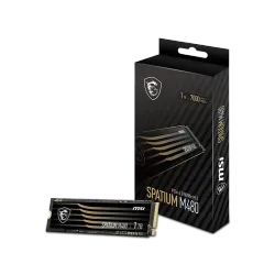 MSI SPATIUM M480 1TB PCIe 4.0 NVMe M.2 Internal SSD PCIe Gen4 NVMe 1.4 3D NAND 1400 TBW (SPATIUM M480 PCIe 4.0 NVMe M.2 )