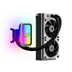 CPU COOLER HYTE THICC Q60 240mm x 52mm + 32mm Fans 5" LCD qRGB Liquid Cooler (FAN-HYTE-Q60-BW)