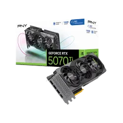 بطاقة الرسومات PNY GeForce RTX 5070 Ti أوفركلوك - ذاكرة 16GB GDDR7، تبريد ثلاثي المراوح، واجهة PCIe 5.0، دعم DLSS 4 وتتبع الأشعة، منافذ HDMI 2.1b وDisplayPort 2.1b