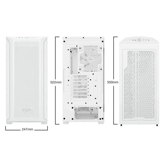 CASE be quiet! Shadow Base 800Fx Window White Mid Tower Case with 4 ARGB Fans (BGW64)