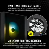 CASE CORSAIR 4000X RGB TG Mid Tower PC Case – Black, CC-9011204-WW