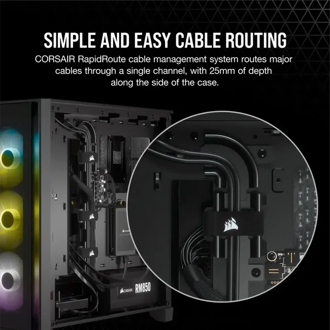 CASE CORSAIR 4000X RGB TG Mid Tower PC Case – Black, CC-9011204-WW