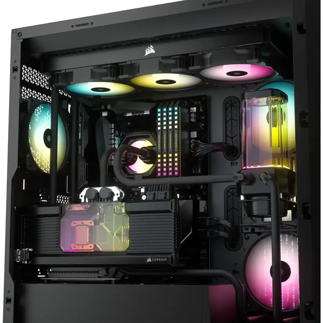 CASE CORSAIR 5000X RGB Tempered Glass Mid Tower PC Case – Black, CC-9011212-WW