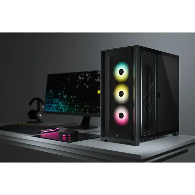 CASE CORSAIR 5000X RGB Tempered Glass Mid Tower PC Case – Black, CC-9011212-WW