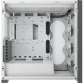 CASE CORSAIR 5000X RGB Tempered Glass Mid Tower PC Case – White, CC-9011231-WW