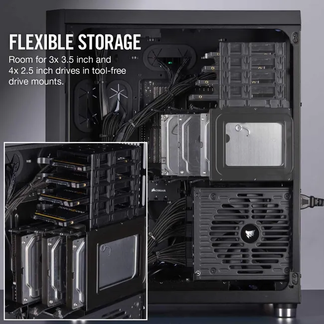 CASE CORSAIR Crystal Series 680X RGB High Airflow Tempered Glass ATX Smart Case – Black