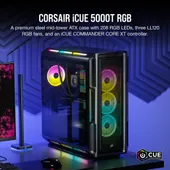 CASE CORSAIR iCUE 5000T RGB Mid Tower PC Case – Black, CC-9011230-WW