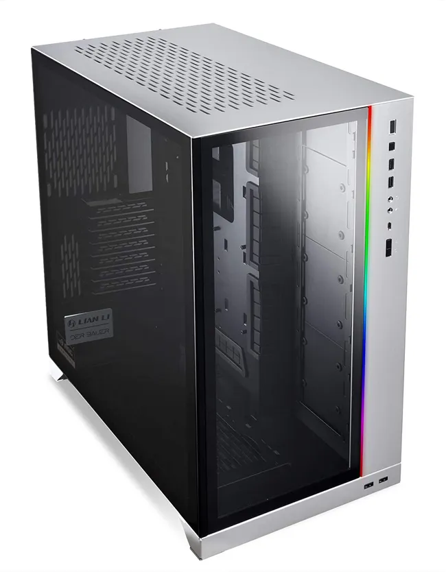 CASE LIAN LI Full Size O11DXL-W O11 Dynamic XL ROG EDITION – Silver, Aluminum and Tempered Glass, Without Fans