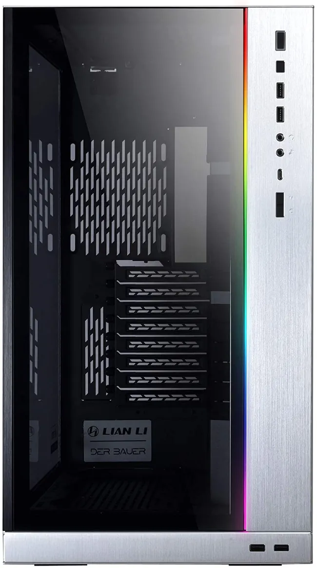 CASE LIAN LI Full Size O11DXL-W O11 Dynamic XL ROG EDITION – Silver, Aluminum and Tempered Glass, Without Fans