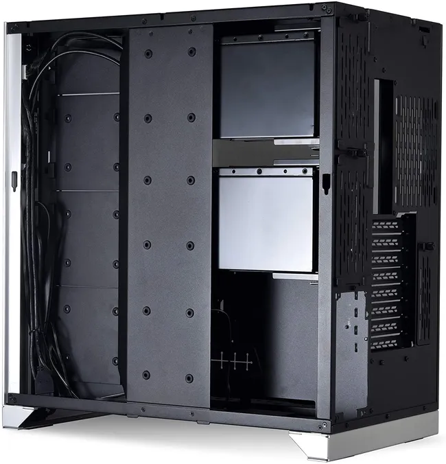 CASE LIAN LI Full Size O11DXL-W O11 Dynamic XL ROG EDITION – Silver, Aluminum and Tempered Glass, Without Fans