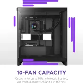 CASE NZXT H7 Flow (2024) Mid-Tower ATX Case - All Black (CM-H72FB-01)