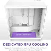 CASE NZXT H7 Flow (2024) Mid-Tower ATX Case - All White (CM-H72FW-01)