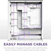 CASE NZXT H7 Flow (2024) Mid-Tower ATX Case - All White (CM-H72FW-01)