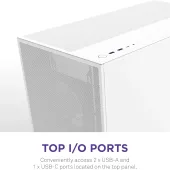 CASE NZXT H7 Flow (2024) Mid-Tower ATX Case - All White (CM-H72FW-01)