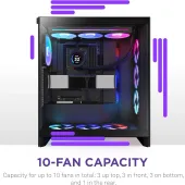 CASE NZXT H7 Flow RGB (2024) Mid-Tower ATX Case - All Black (CM-H72FB-R1)