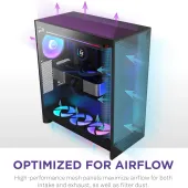 CASE NZXT H7 Flow RGB (2024) Mid-Tower ATX Case - All Black (CM-H72FB-R1)