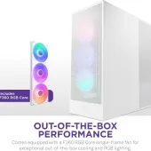 CASE NZXT H7 Flow RGB (2024) Mid-Tower ATX Case - All White (CM-H72FW-R1)