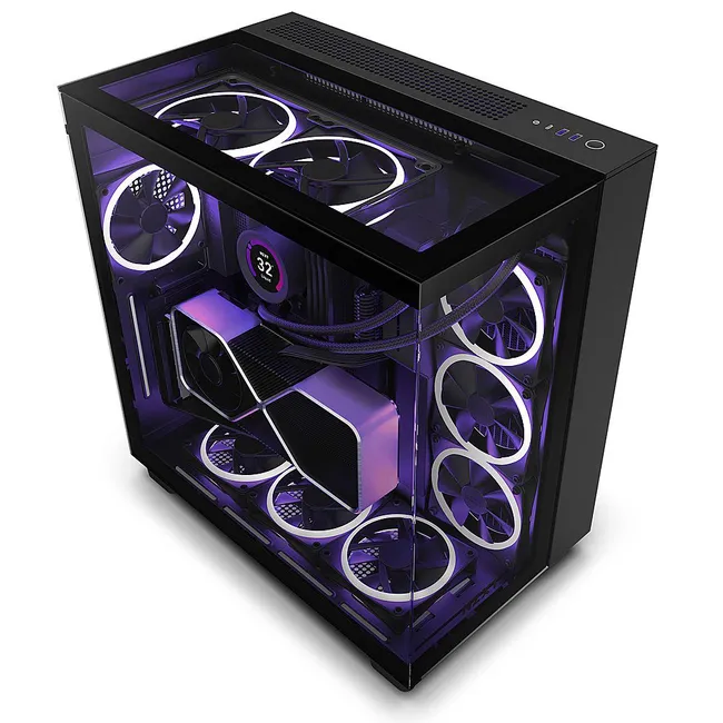 CASE NZXT H9 Elite ATX Mid Tower Chassis Black