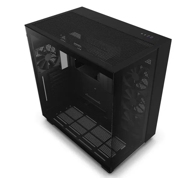 CASE NZXT H9 Flow Mid Tower ATX Chassis Black – CM-H91FB-01