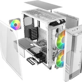 COOLER MASTER Master Box HAF 500 WHITE - Mid Tower Gaming CASE, ARGB (Master Box HAF 500)