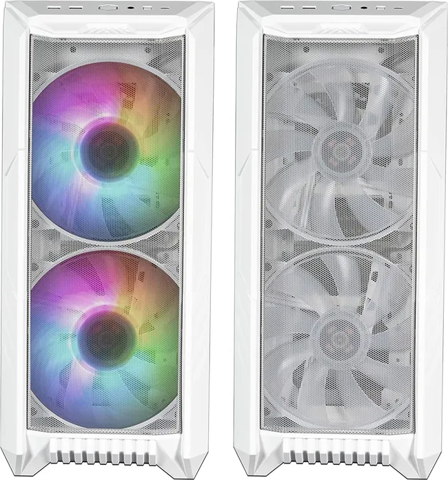 COOLER MASTER Master Box HAF 500 WHITE - Mid Tower Gaming CASE, ARGB (Master Box HAF 500)