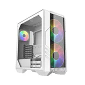 COOLER MASTER Master Box HAF 500 WHITE - Mid Tower Gaming CASE, ARGB (Master Box HAF 500)