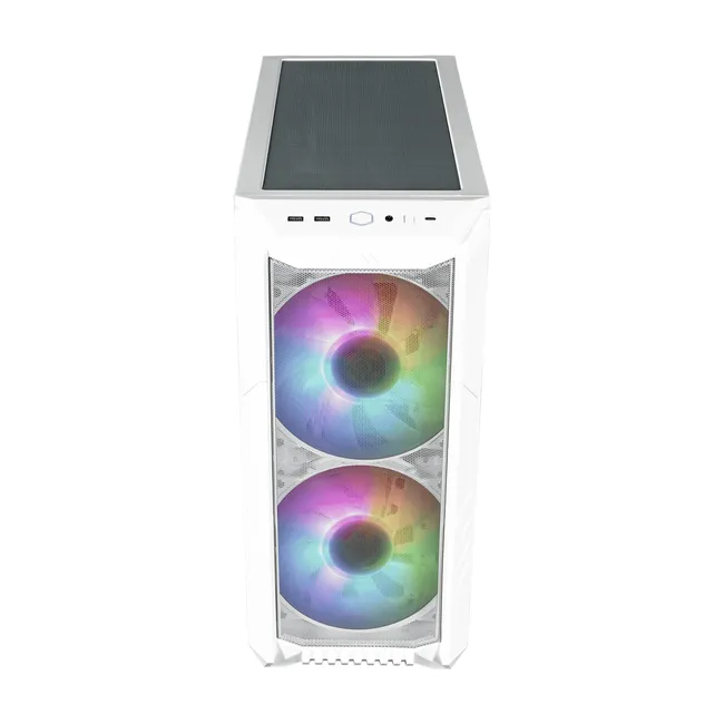 COOLER MASTER Master Box HAF 500 WHITE - Mid Tower Gaming CASE, ARGB (Master Box HAF 500)