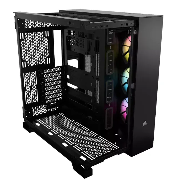 CORSAIR ICUE LINK 6500X RGB Mid-Tower Dual Chamber PC Case – BLACK