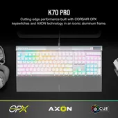 CORSAIR K70 PRO-WHT-OPX Silver-RGB KEYBOARD (CH-910951A-NA)