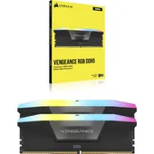 CORSAIR VENGEANCE RGB 32GB (2x16GB) DDR5 5200MHz C40 Kit BLACK(CMH32GX5M2B5200C40)