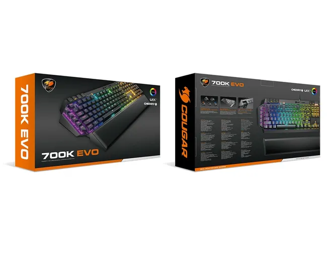 Cougar 700K EVO RGB Mechanical Gaming Keyboard, Aluminium/Plastic, 1.8m Braided Cable Length | CG-KB-700K-EVO-RBG