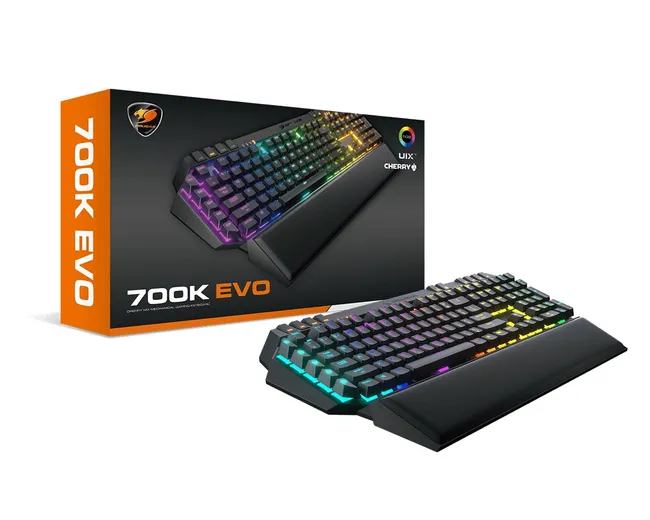 Cougar 700K EVO RGB Mechanical Gaming Keyboard, Aluminium/Plastic, 1.8m Braided Cable Length | CG-KB-700K-EVO-RBG