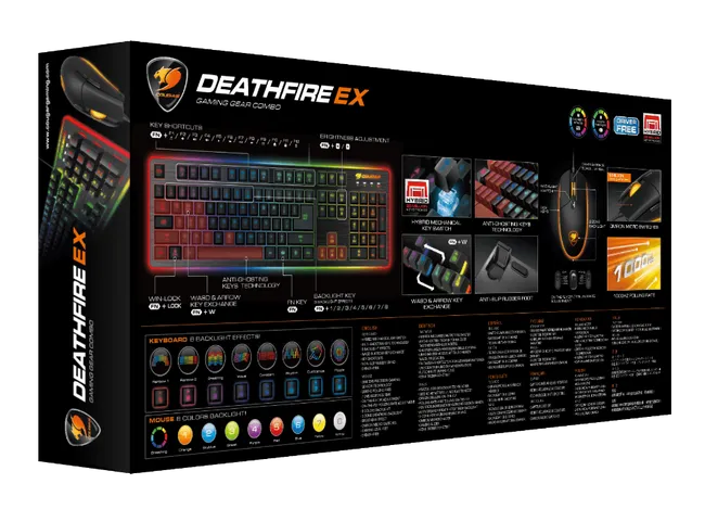 Cougar Deathfire EX Gaming Keyboard & Mouse Combo Black