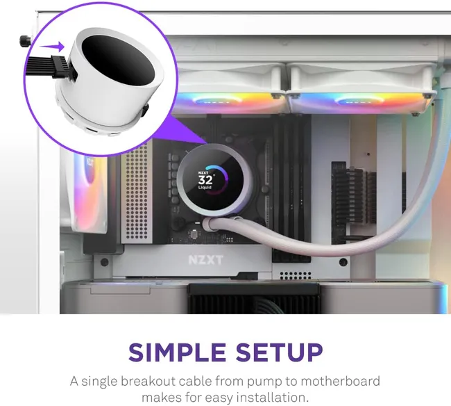 CPU COOLER NZXT Kraken 240 RGB White (RL-KR240-W1)