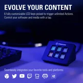 Elgato Stream Deck Mini - Compact Live Production Controller with 6 Customizable LCD keys, Trigger Actions in OBS Studio, Streamlabs, Twitch, YouTube and More (10GAI9901), Black